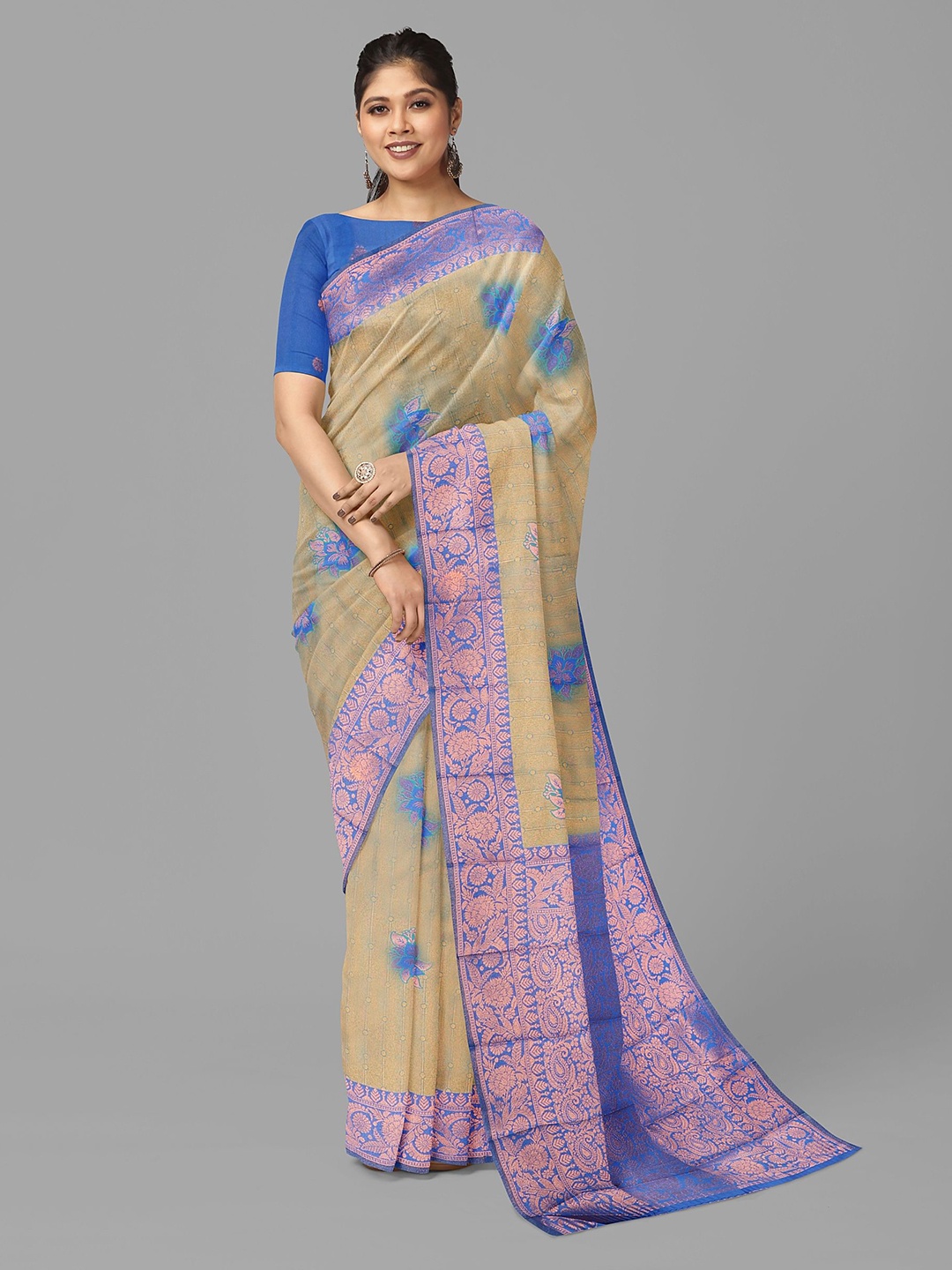 

The Chennai Silks Woven Design Zari Art Silk Ilkal Saree, Green
