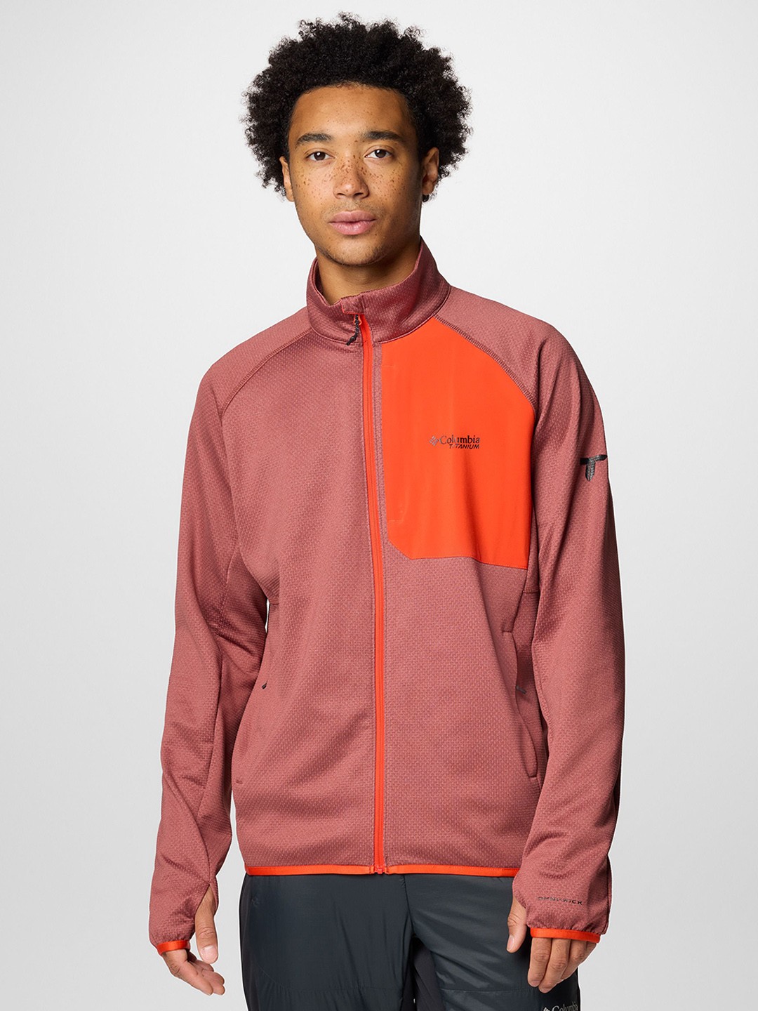 

Columbia Omni Wick Triple Canyon Grid Fleece Full Zip II Jacket, Red