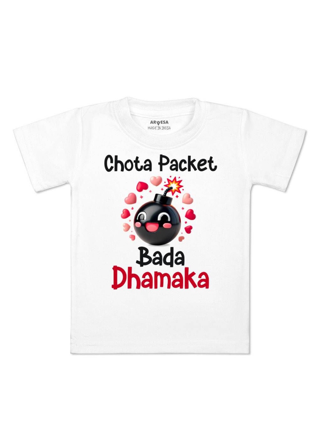 

Arvesa First Diwali Printed Kids Unisex T-shirt, White