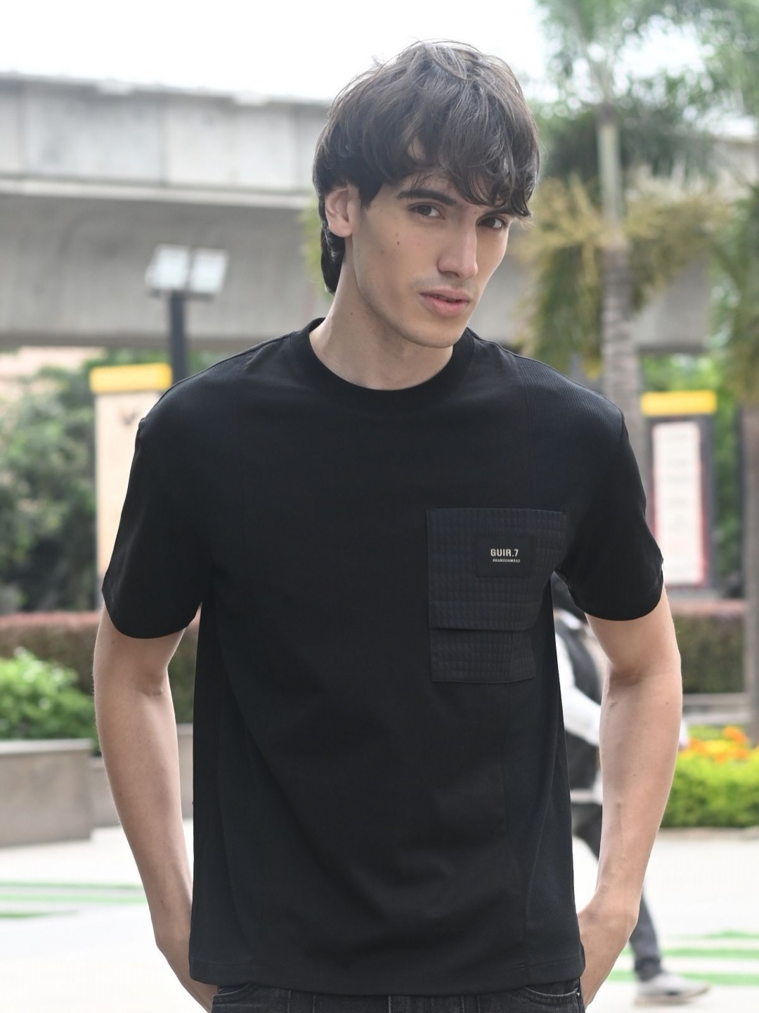 

ODETTE Men Pockets T-shirt, Black