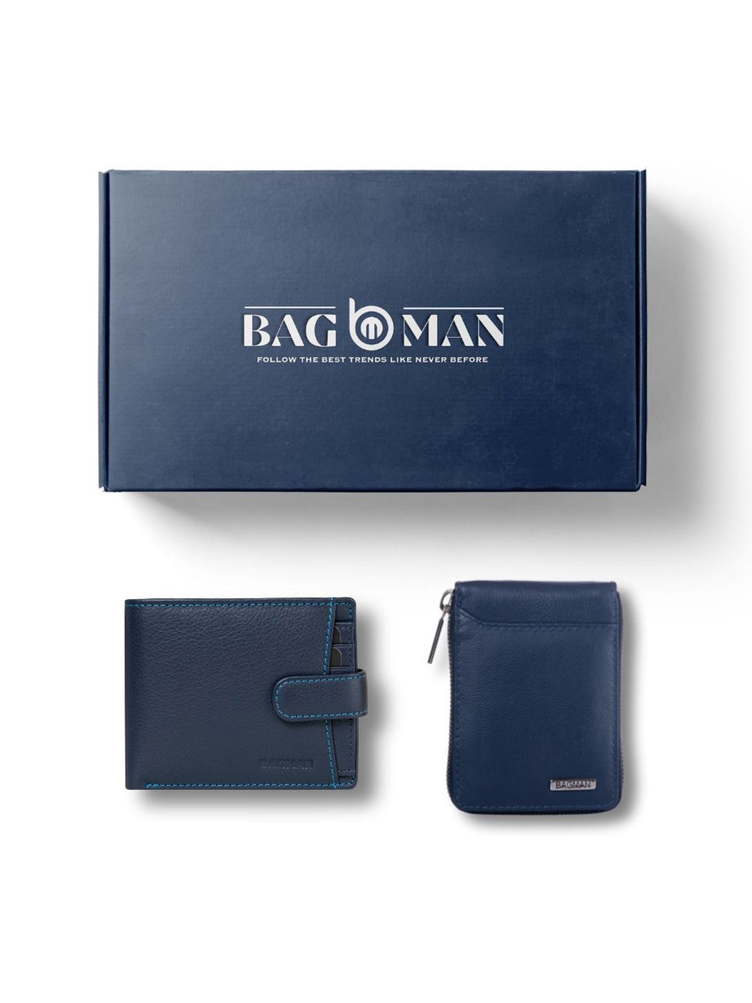 

BAGMAN Unisex Accessory Gift Set of, Navy blue
