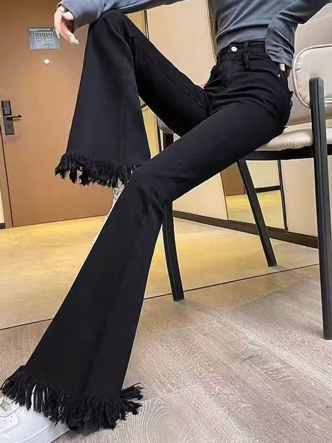

StyleCast Women Highly Distressed Jeans, Black