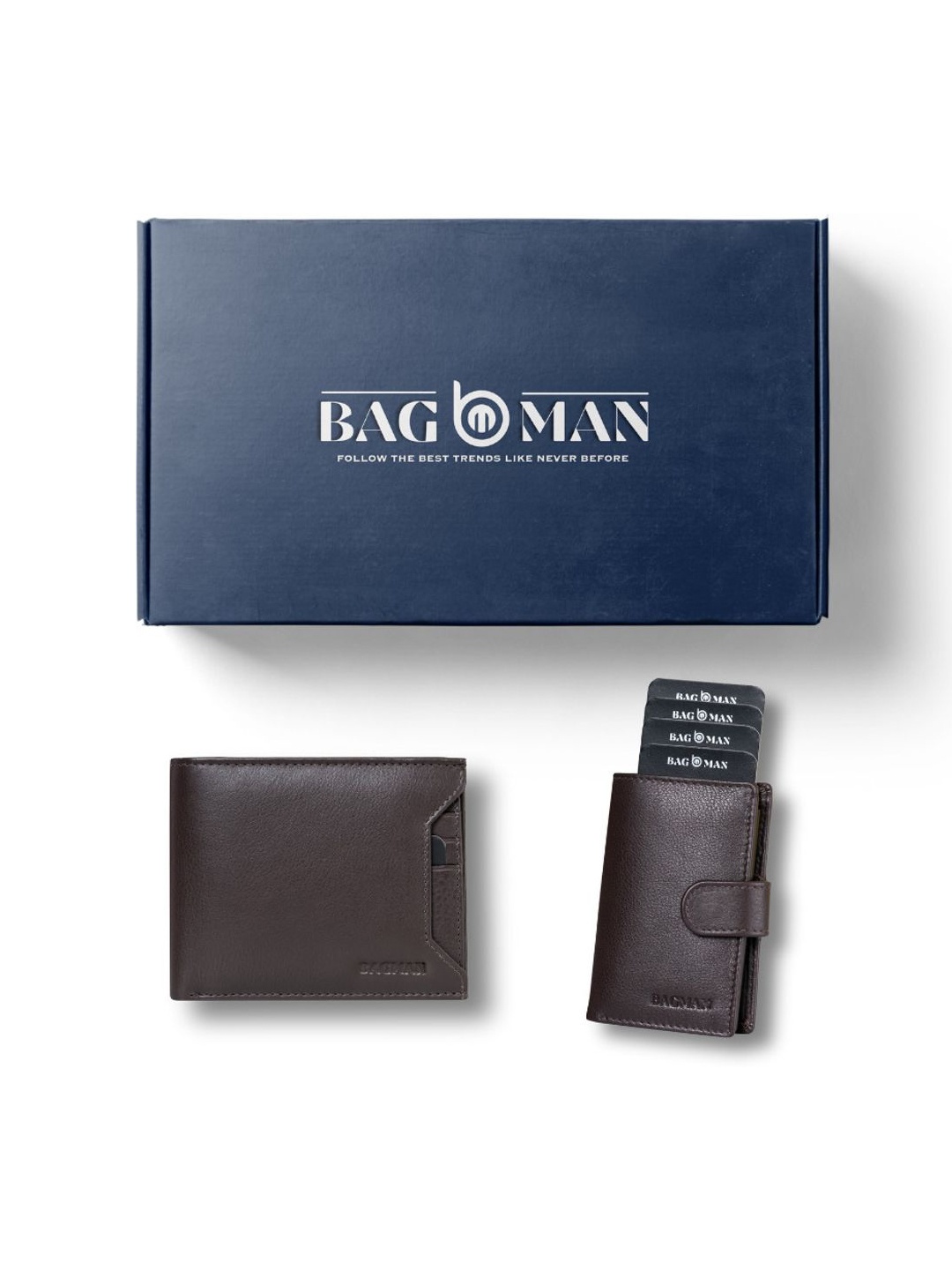 

BAGMAN Unisex Accessory Gift Set of, Brown