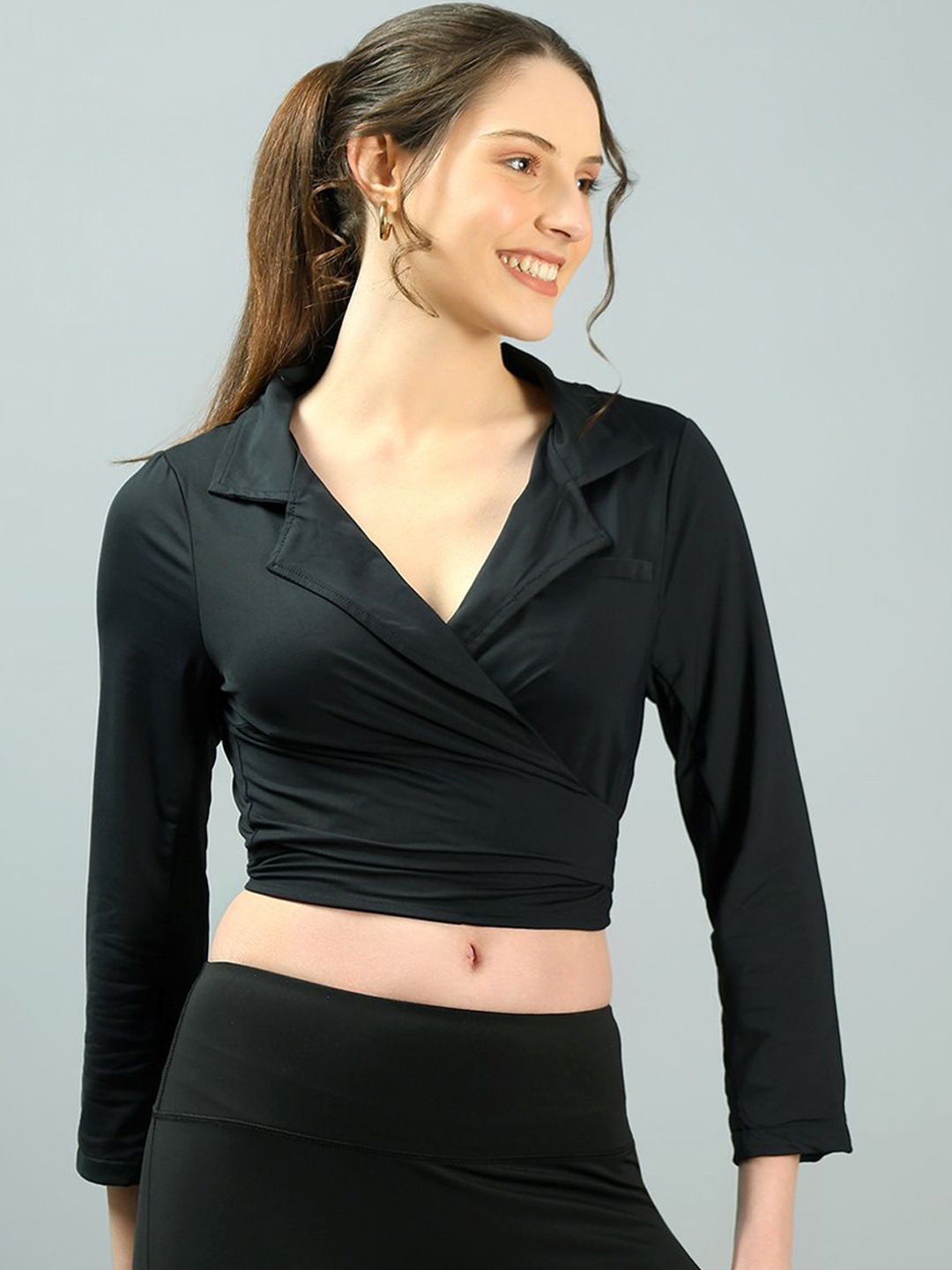 

RYZ Women Lightweight Training or Gym Sporty Jacket, Black