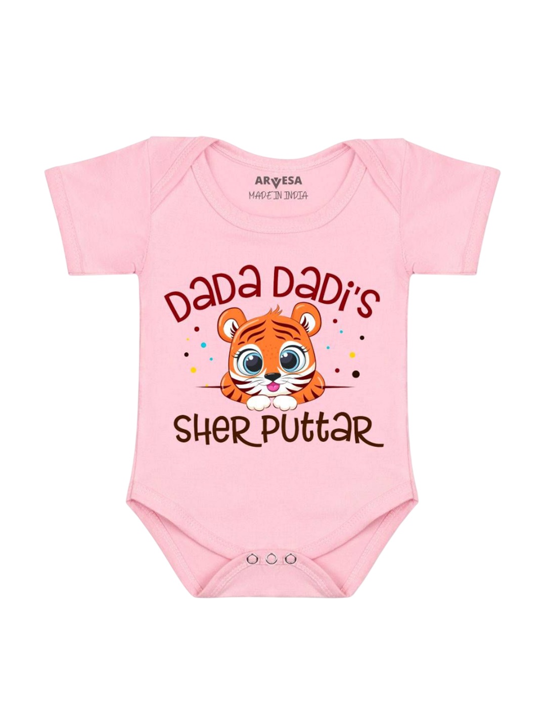 

Arvesa Kids Printed Romper, Pink