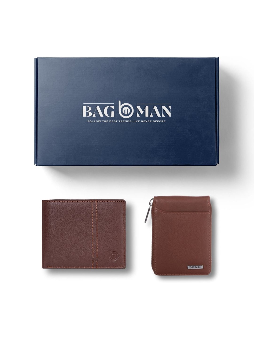 

BAGMAN Unisex Accessory Gift Set of, Brown