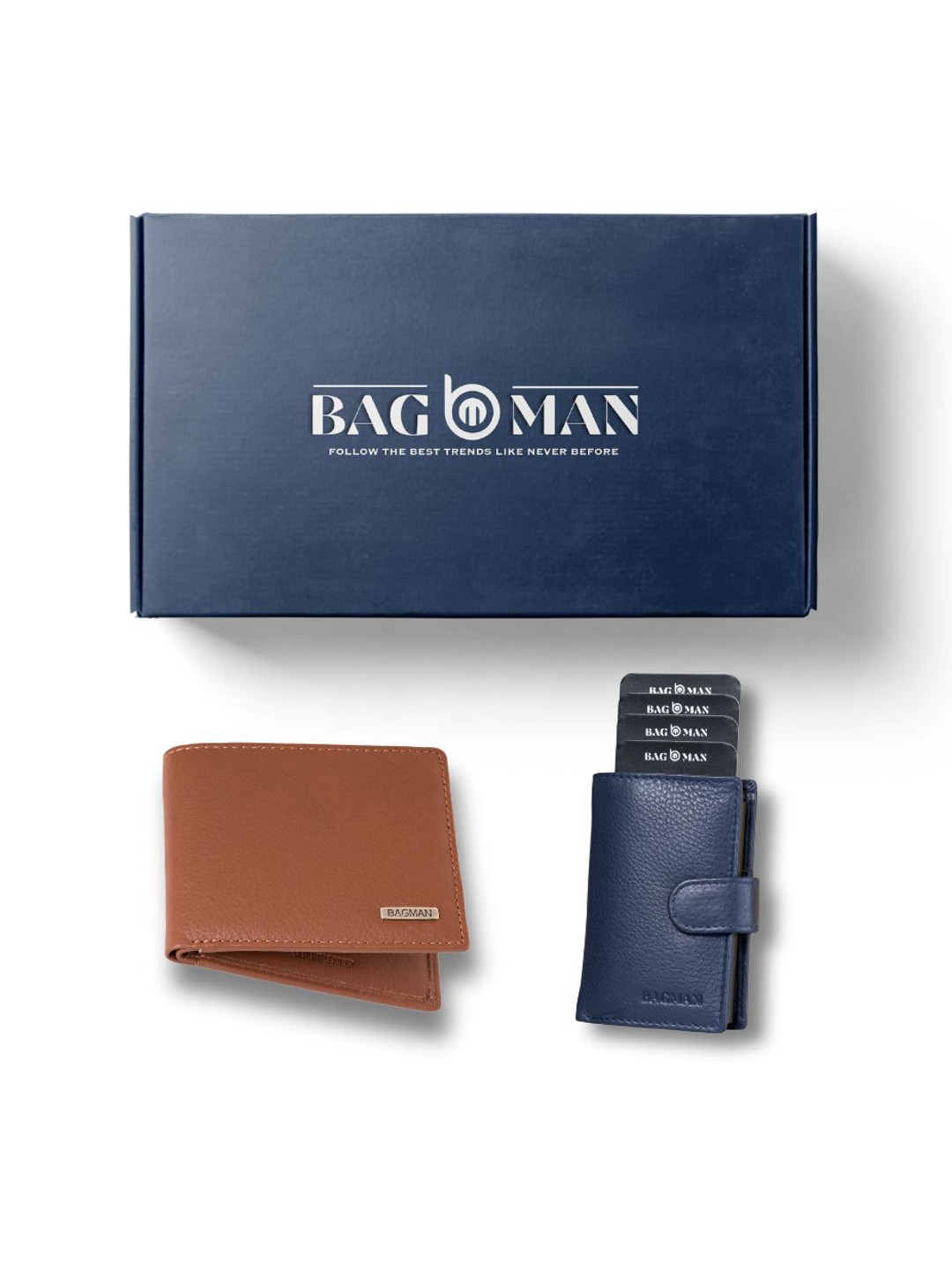 

BAGMAN Unisex Accessory Gift Set of, Brown