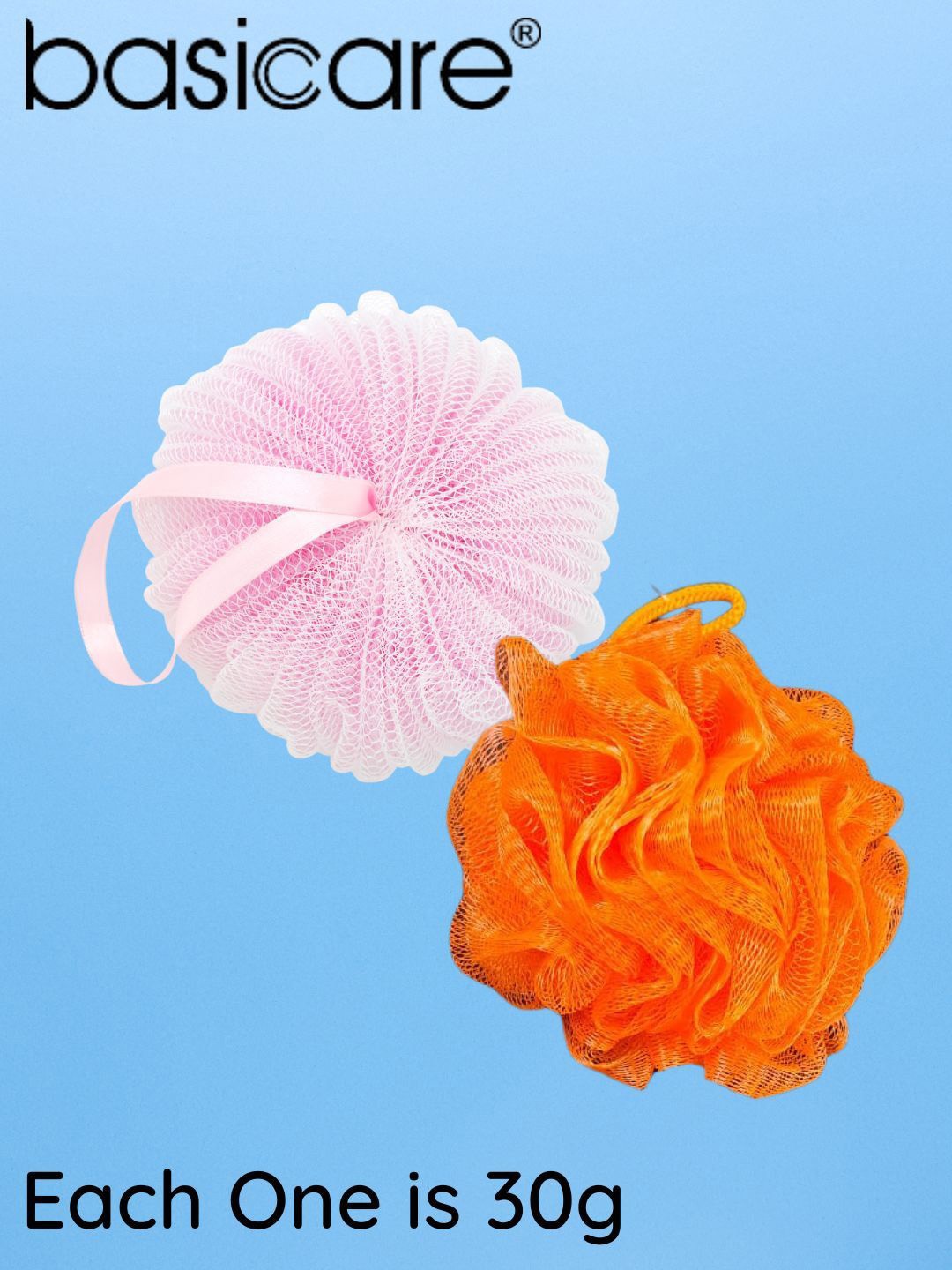 

Basicare Set Of 2 Bath Loofah Sponge- 30 g Each, Pink