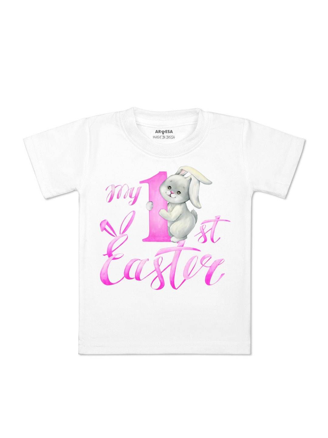 

Arvesa First Easter Printed Kids Unisex T-shirt, White
