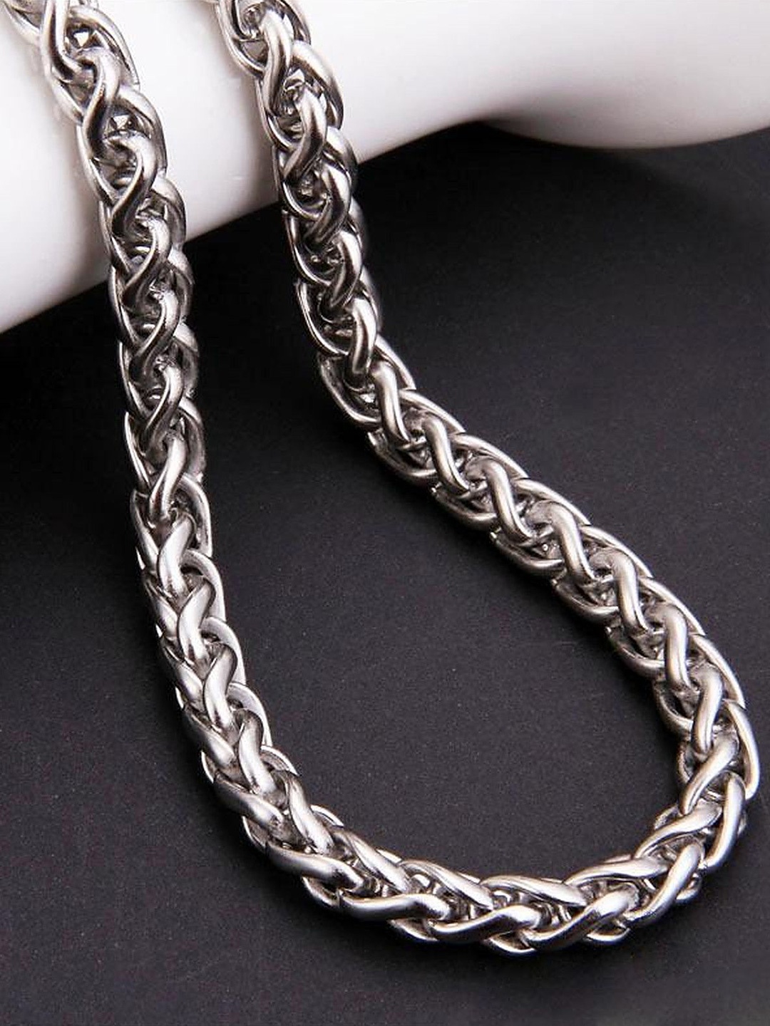 

Crazy Fashion Unisex Stainless Steel Silver-Plated Chain