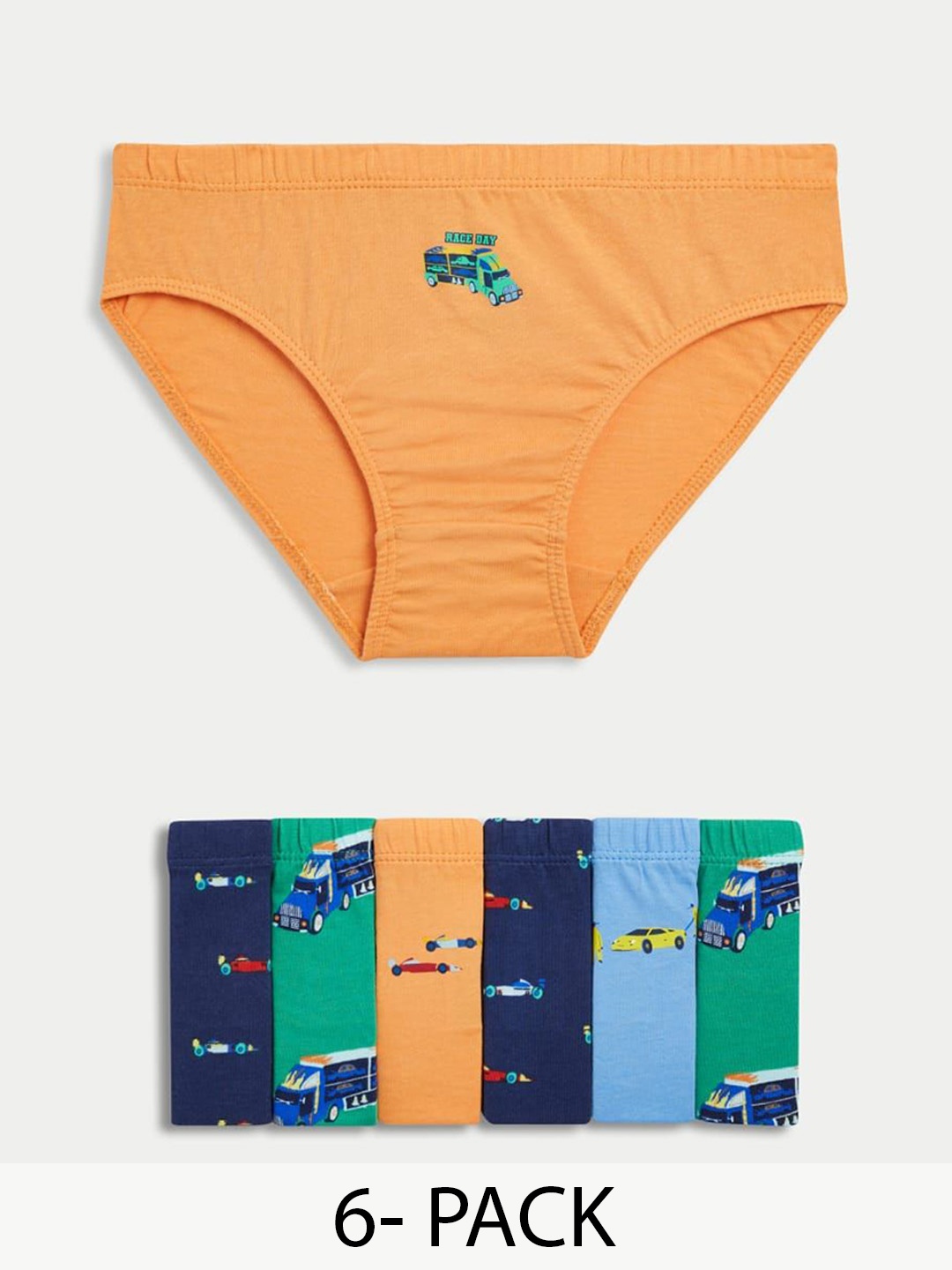 

Marks & Spencer Boys Pack Of 7 Pure Cotton Basic Briefs T715794DMULTI, Blue