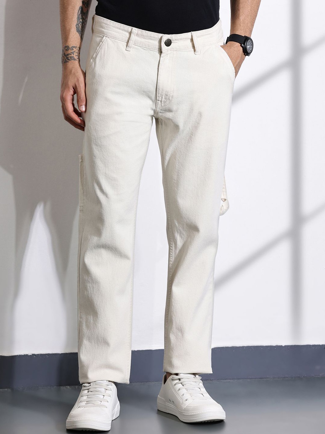 

Thomas Scott Men Smart Relaxed Fit Jeans, Beige