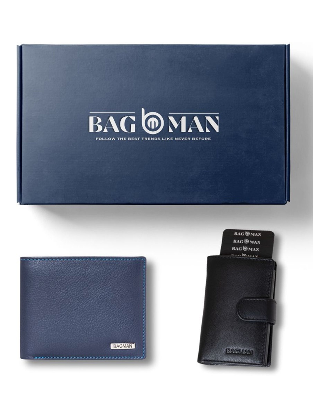 

BAGMAN Unisex Accessory Gift Set of, Navy blue