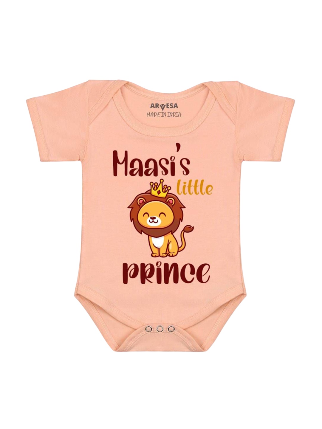 

Arvesa Kids Maasi Little Prince Printed Romper, Peach
