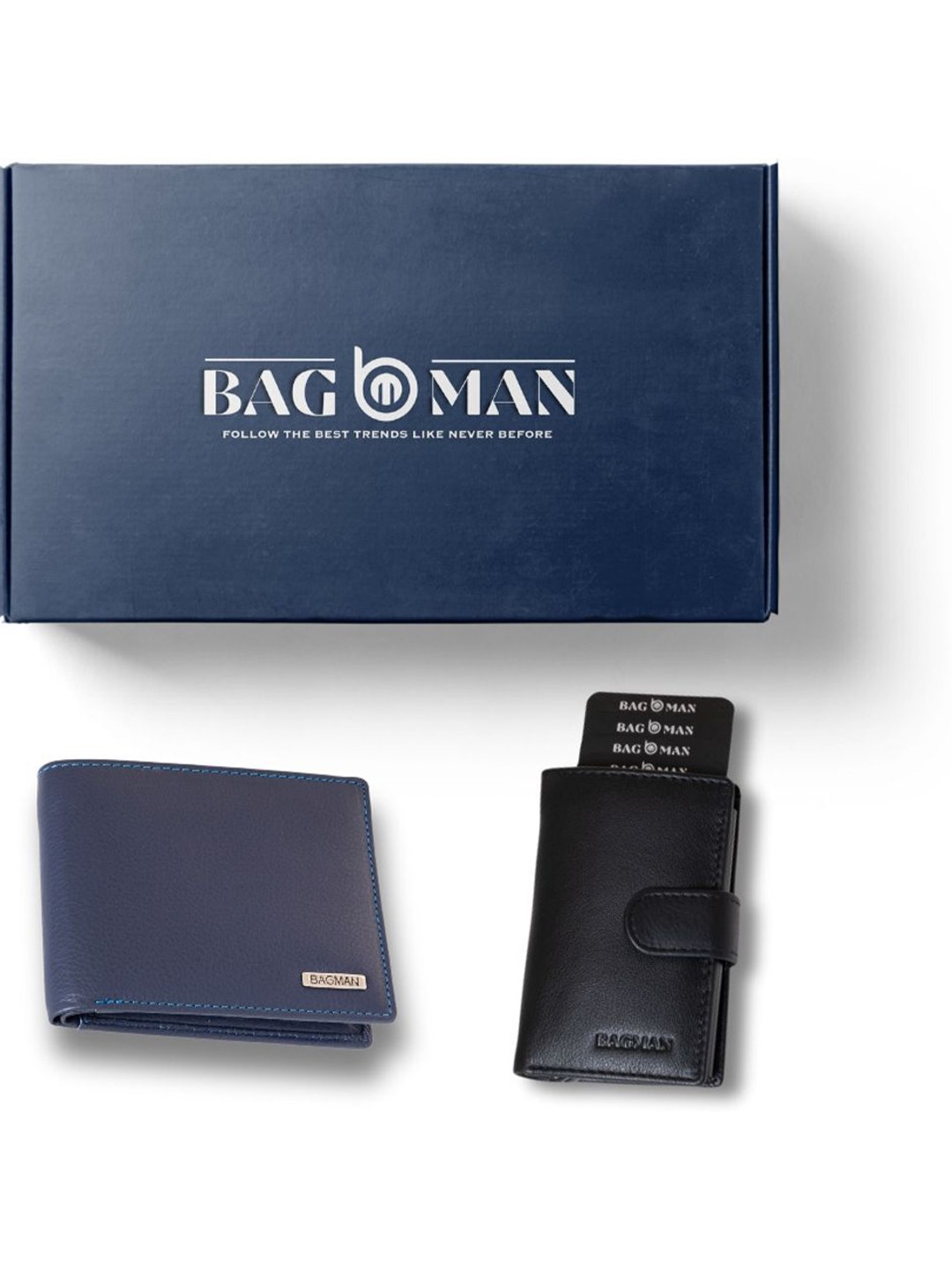 

BAGMAN Unisex Accessory Gift Set of, Navy blue