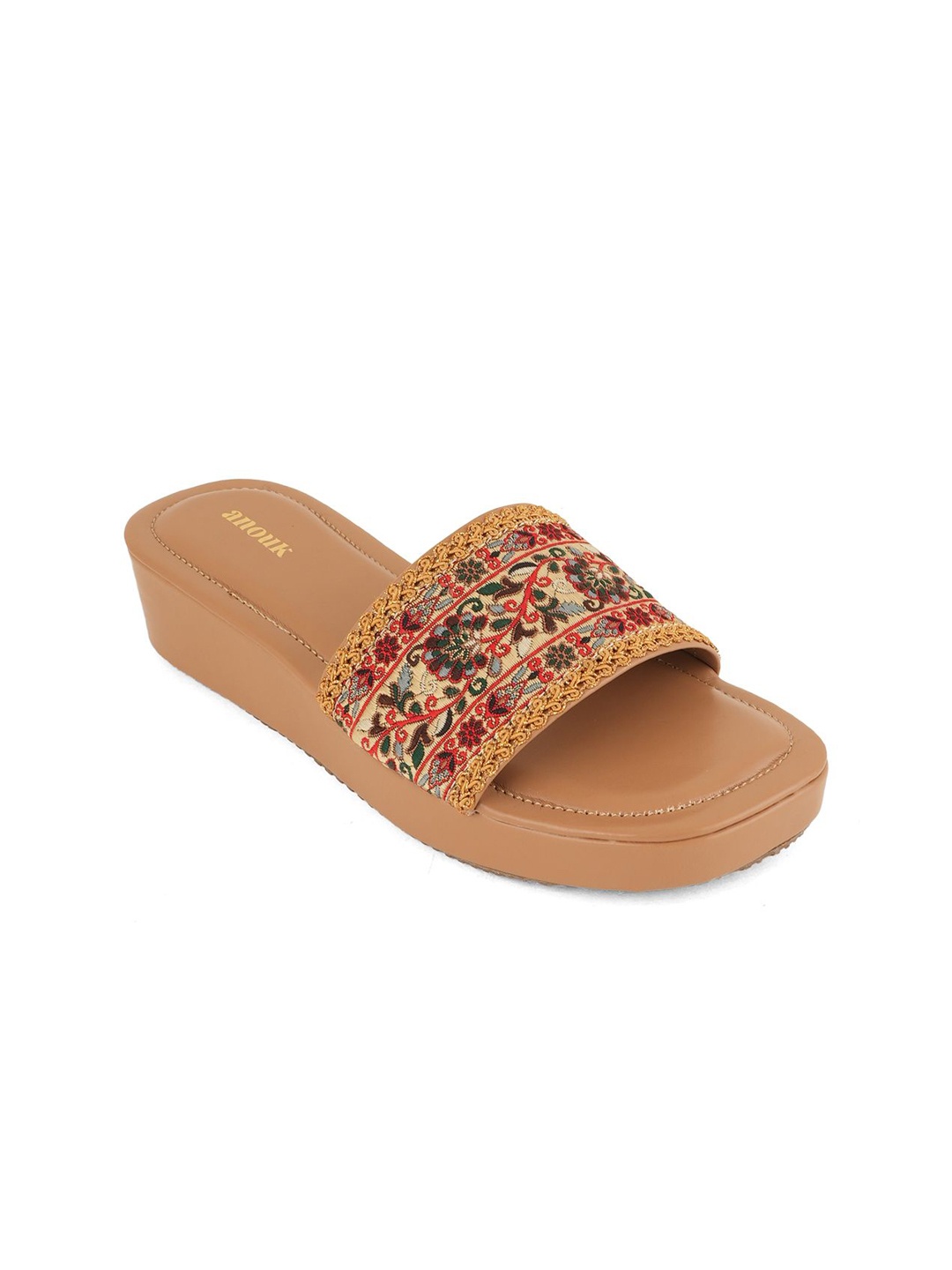 

Anouk Women Woven Design Wedge Heel Sandals, Beige
