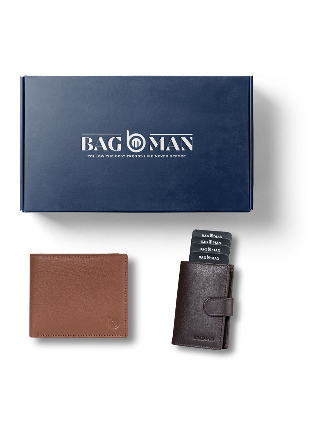 

BAGMAN Unisex Accessory Gift Set of, Brown