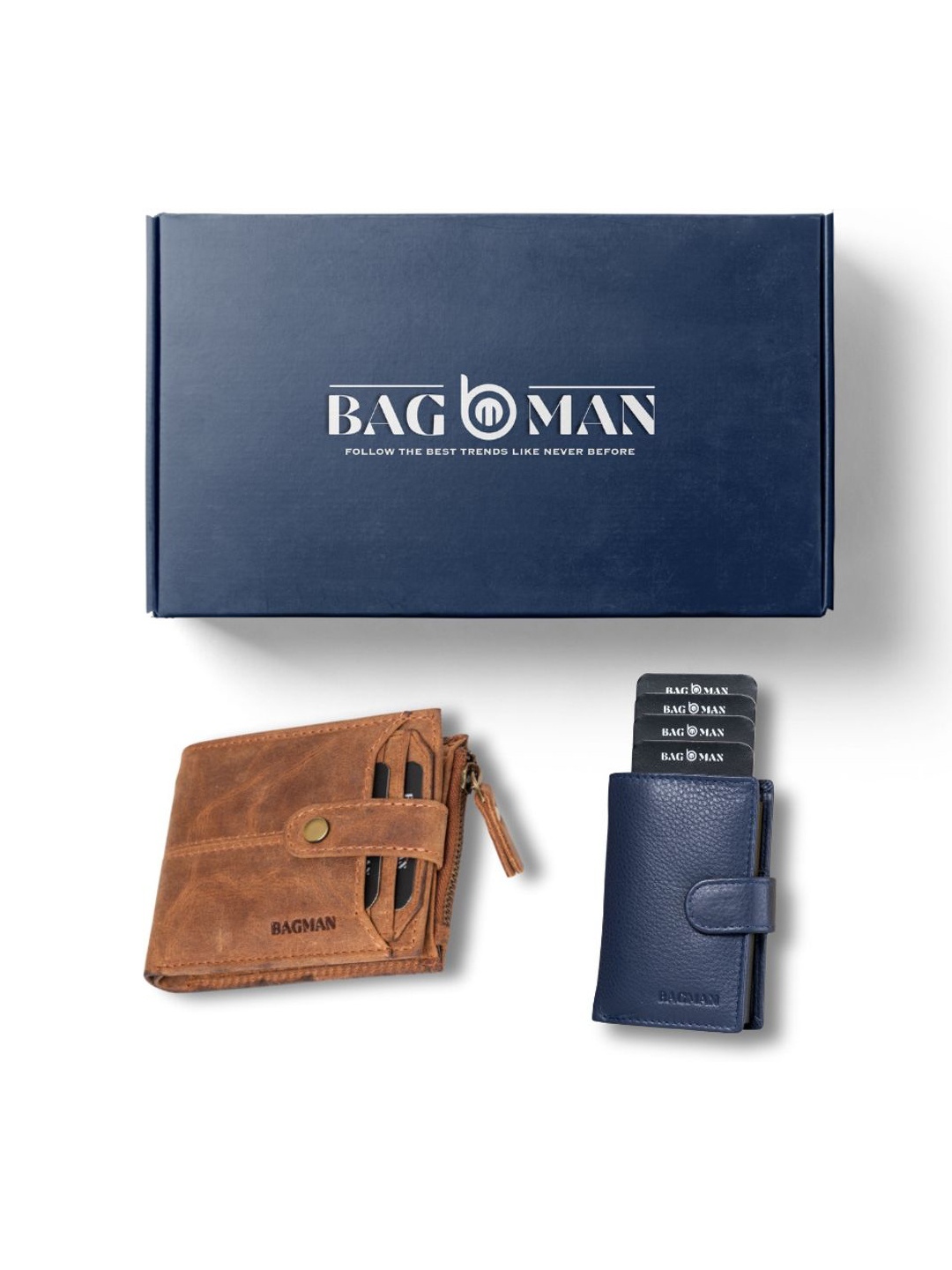 

BAGMAN Unisex Accessory Gift Set of, Brown