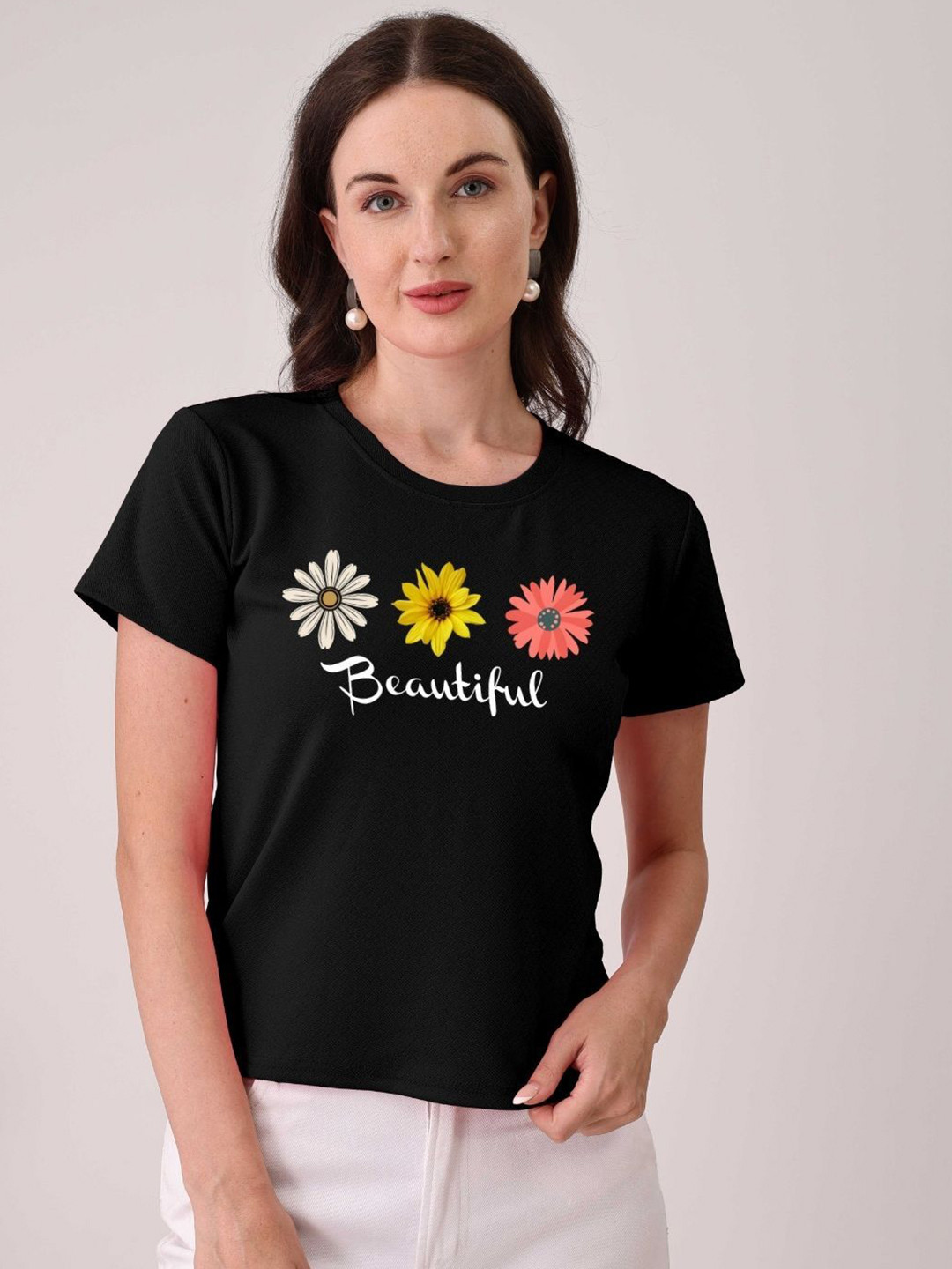 

Moda Rapido Women Printed T-shirt, Black