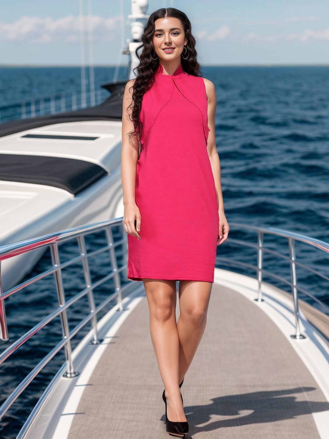 

CORSICA Scuba Bodycon Mini Dress, Pink