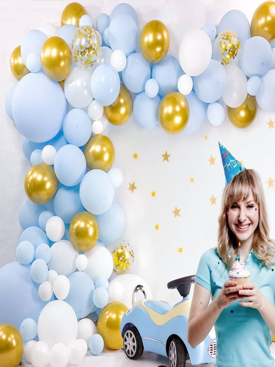 

Special You Set Of 52 Blue & White Festive Decors