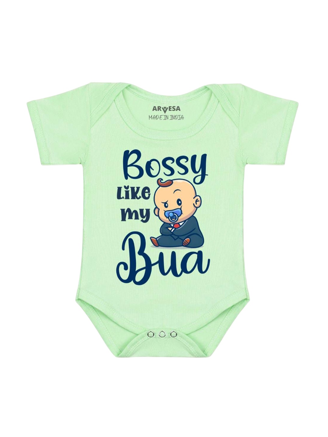 

Arvesa Kids Printed Romper, Sea green