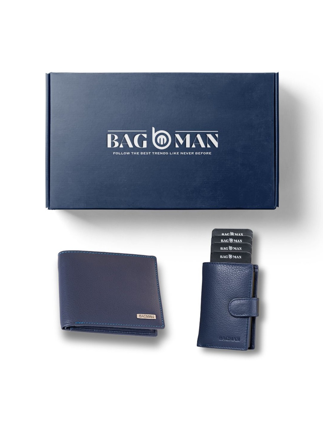 

BAGMAN Unisex Accessory Gift Set of, Navy blue
