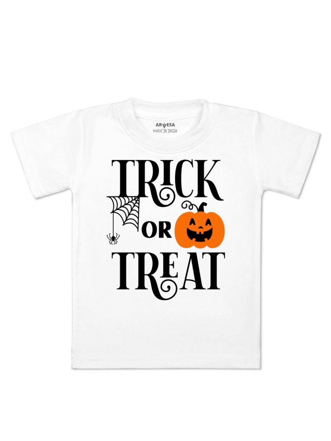 

Arvesa First Halloween Printed Kids Unisex T-shirt, White