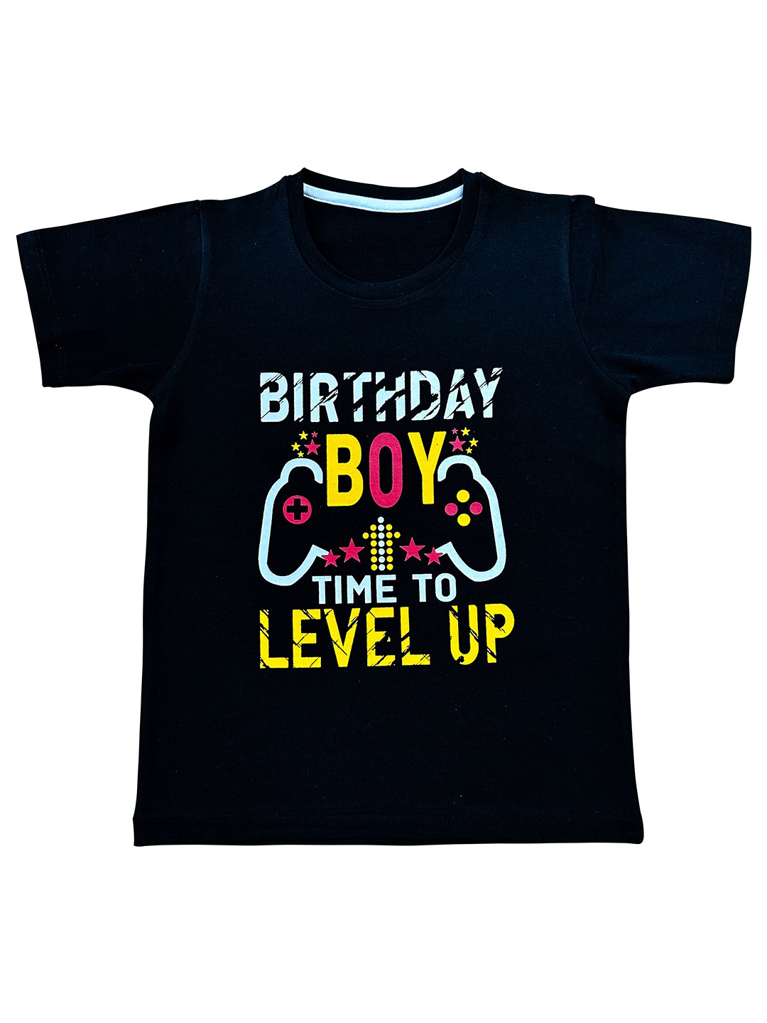 

Surfbae Boys Typography Printed Applique T-shirt, Black