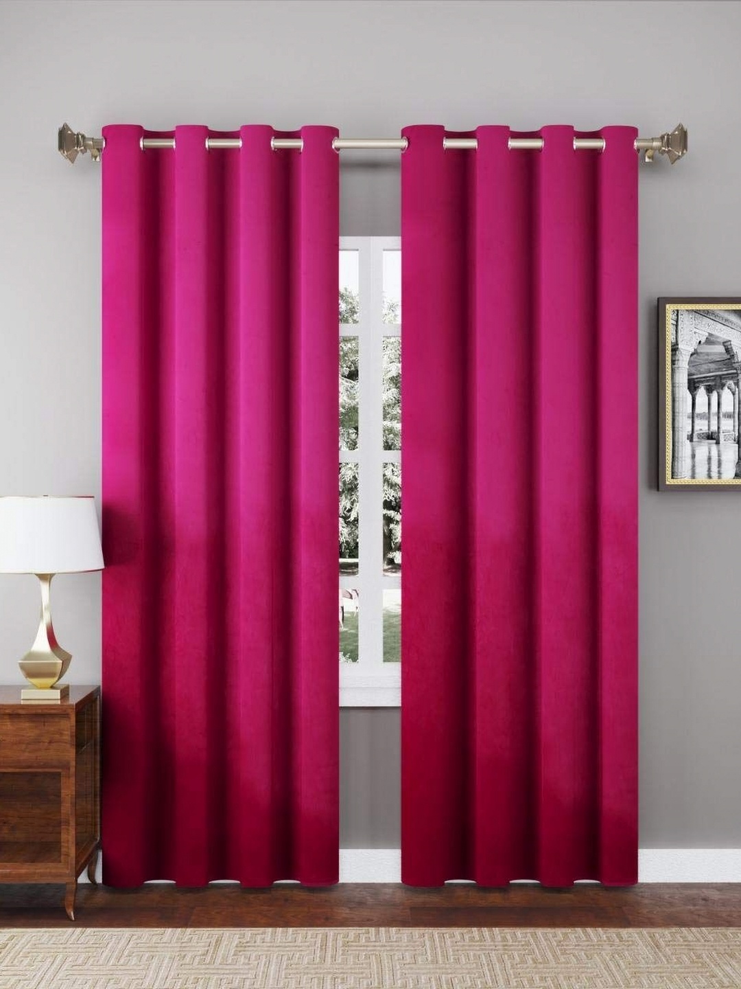 

Aura Pink Window Curtain