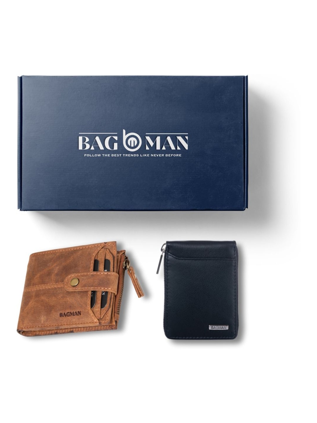 

BAGMAN Unisex Accessory Gift Set of, Brown