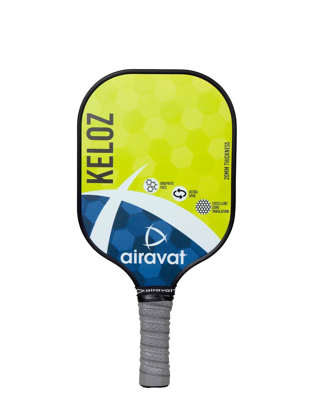 

AIRAVAT Printed Keloz Pickleball Paddle, Lime green
