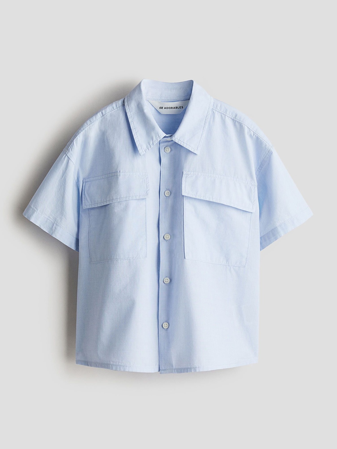 

H&M Oversized Cotton Shirt, Blue
