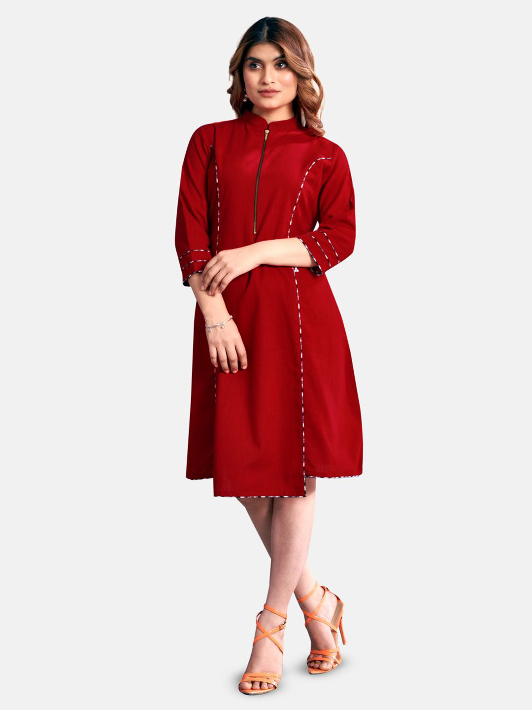 

Komarri U A-Line Dress, Red