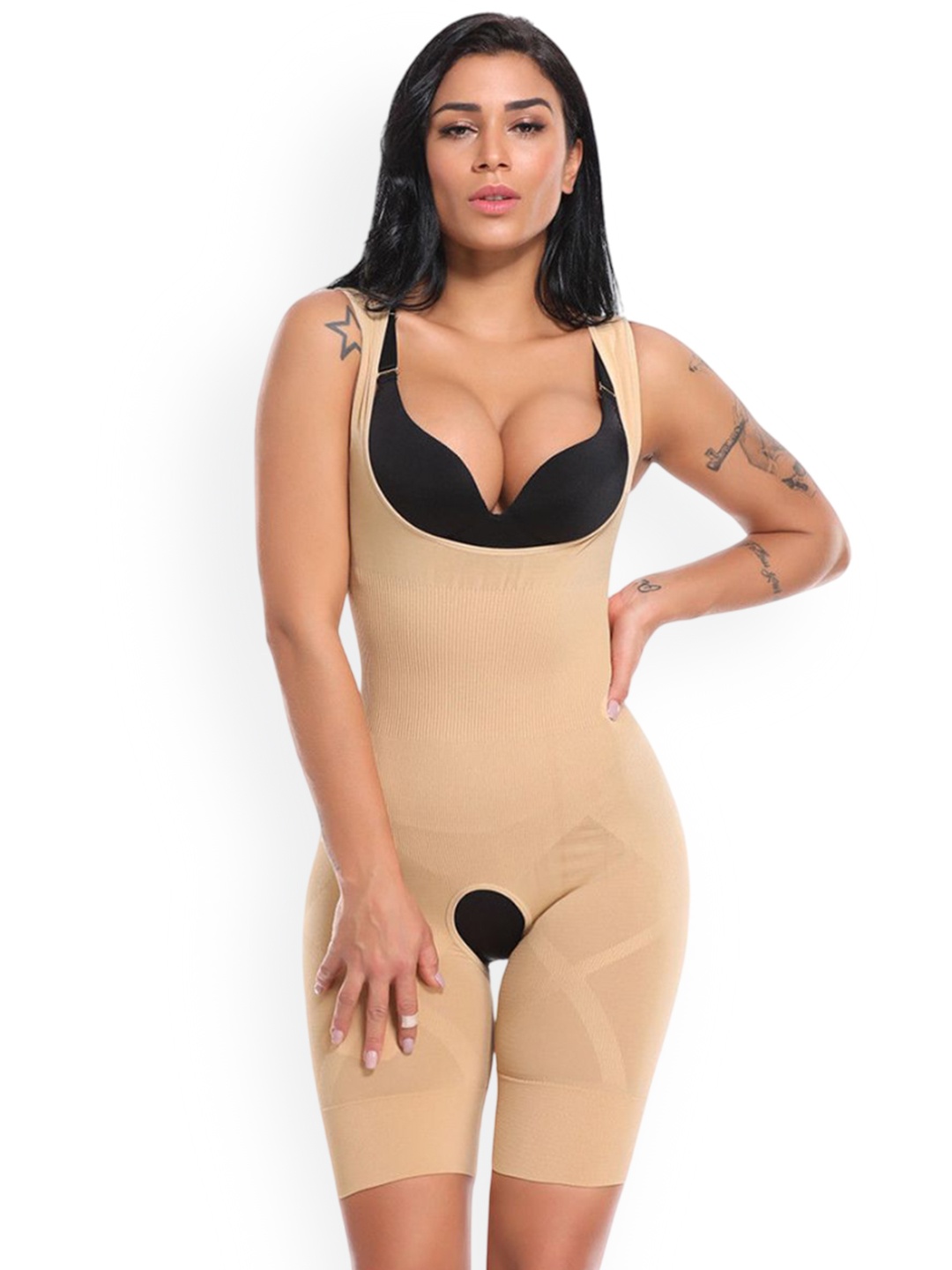 

Flamezia High-Waist Tummy Control Sculpting & Slim Fit Body Shaper, Nude