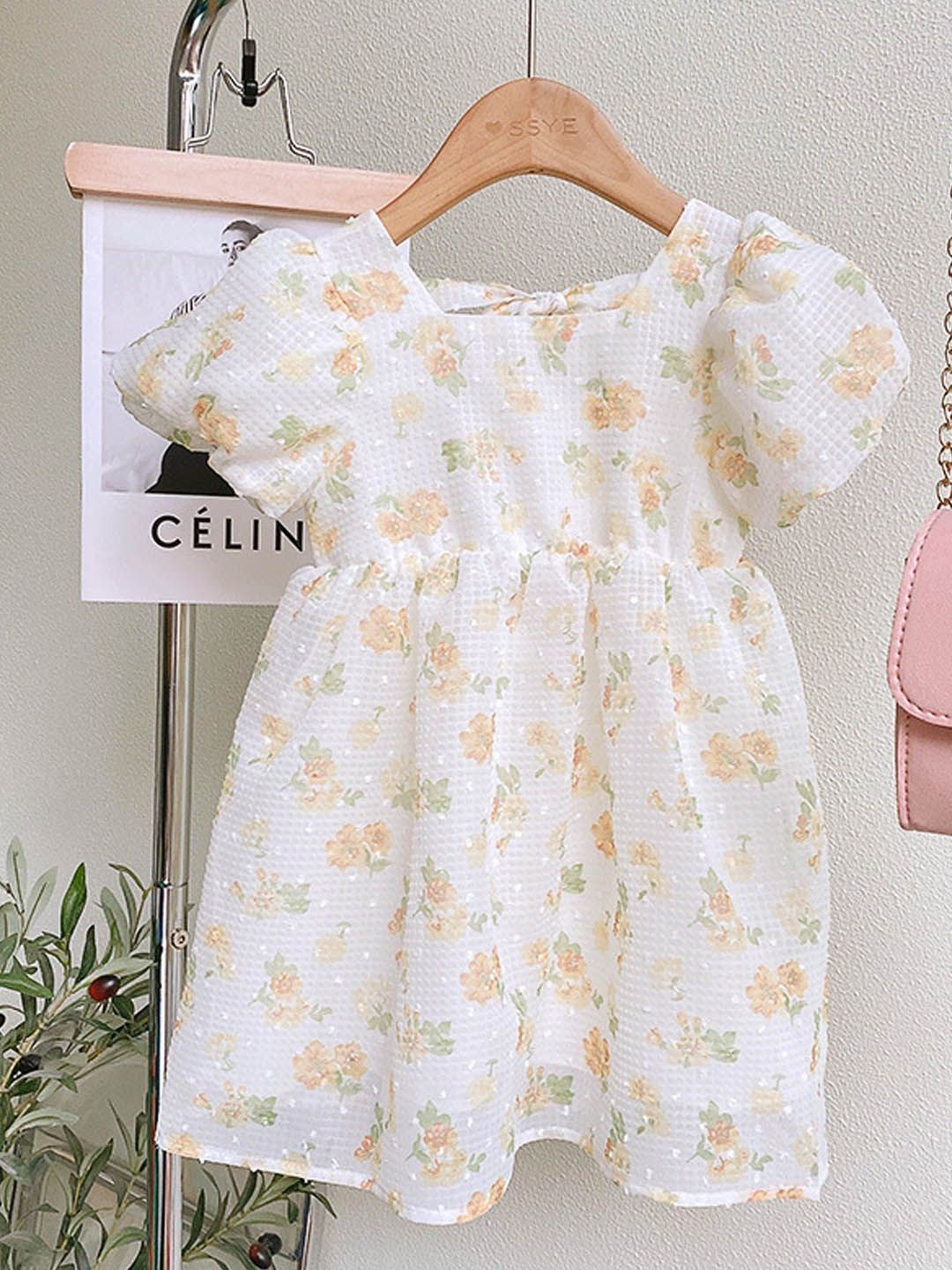

Xsole Floral Print Fit & Flare Dress, White