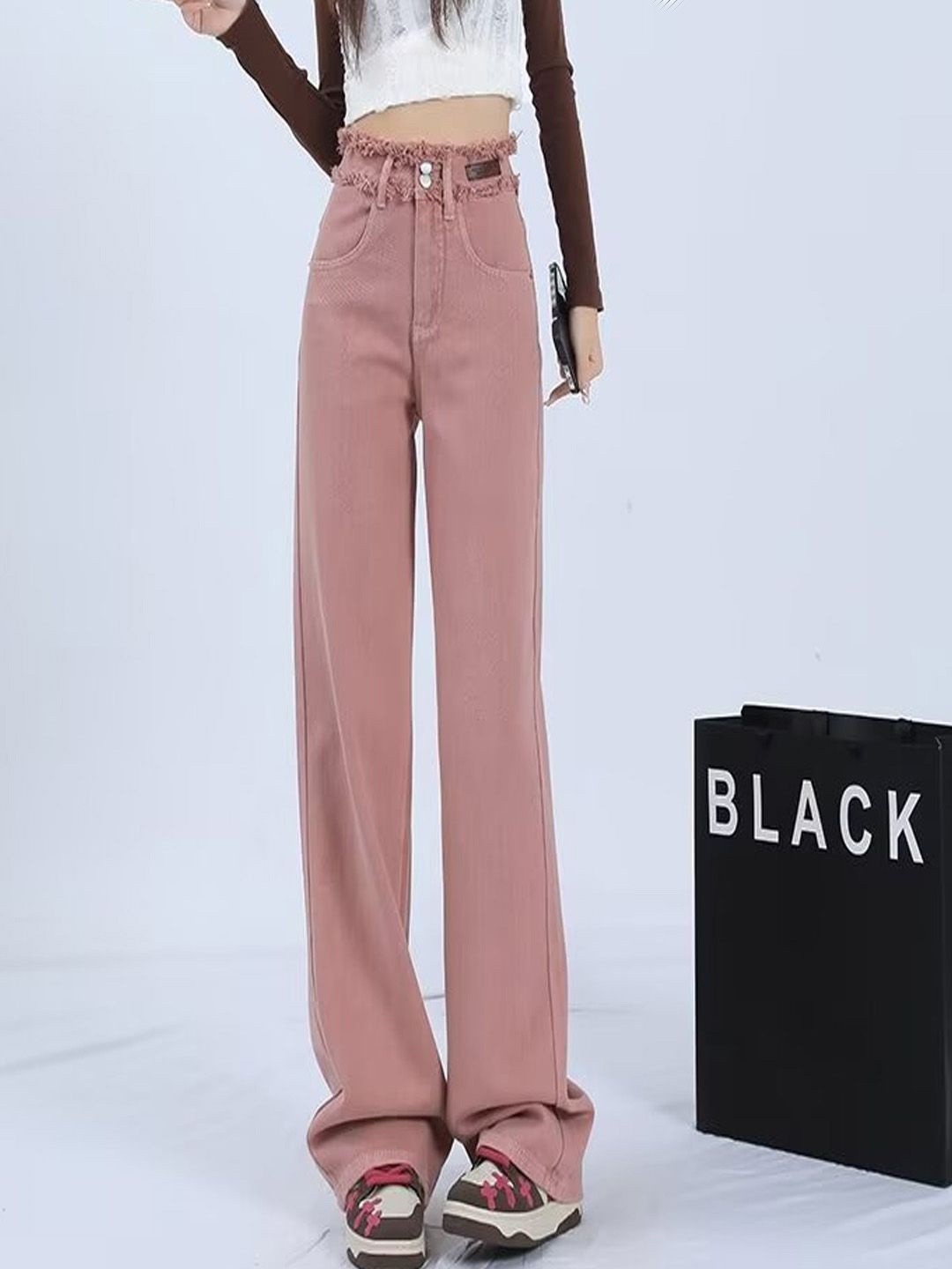 

StyleCast Women Low Distress Jeans, Pink
