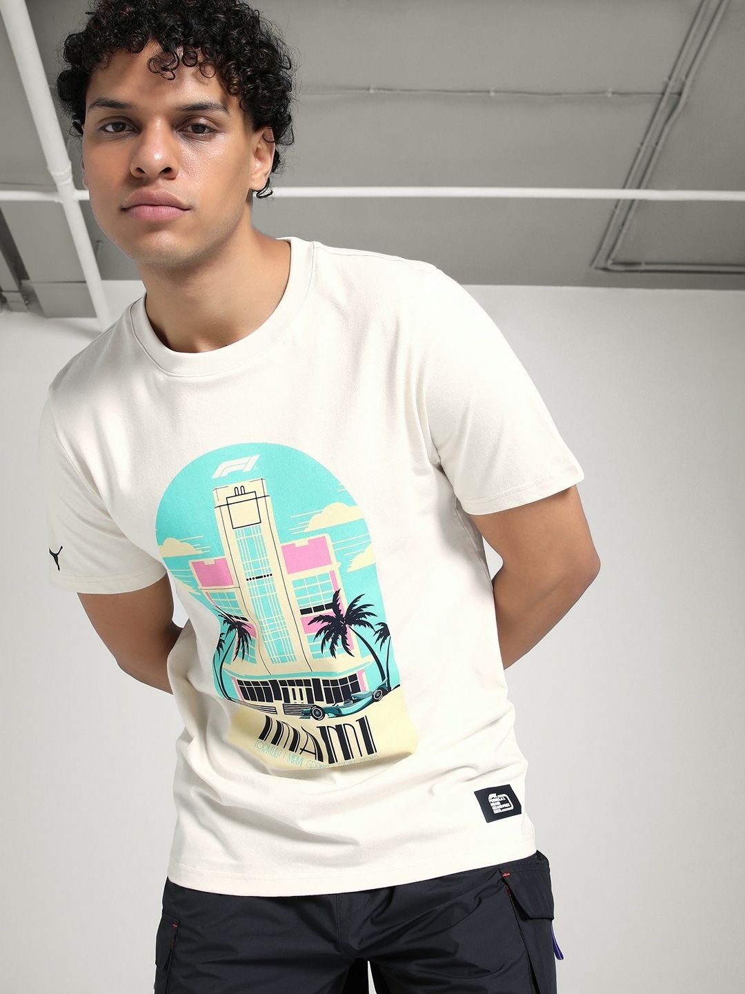 

PUMA Motorsport Men Typography Printed Applique T-shirt, White