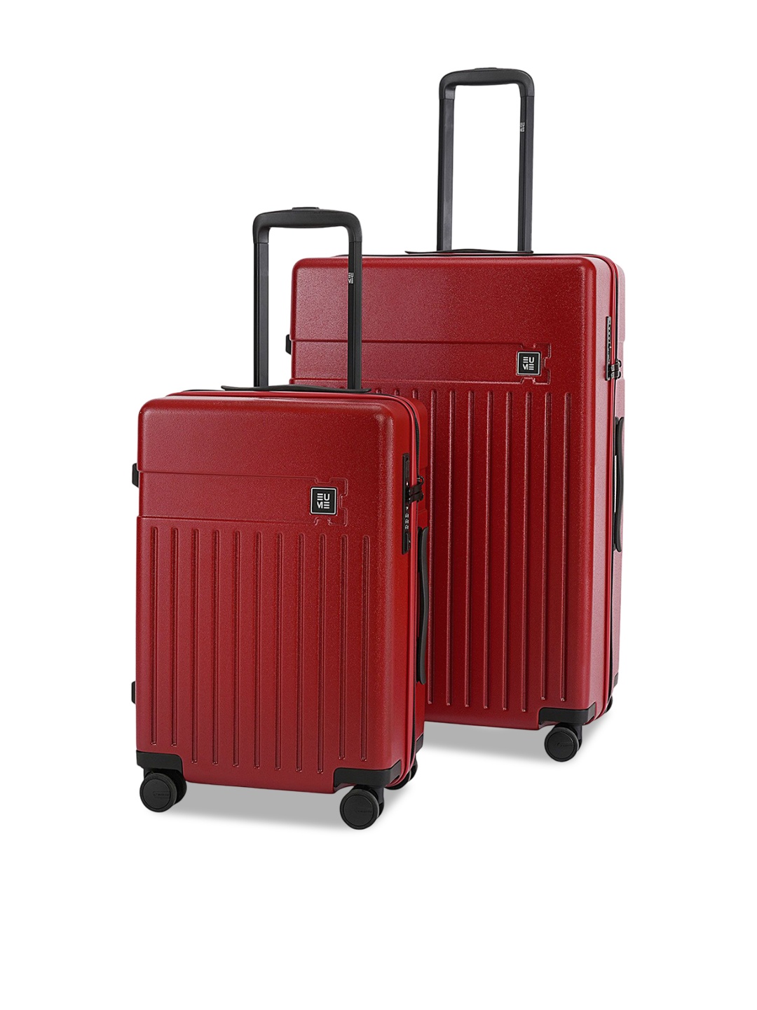 

EUME Set Of 2 Hard-Sided Trolley Suitcase, Red