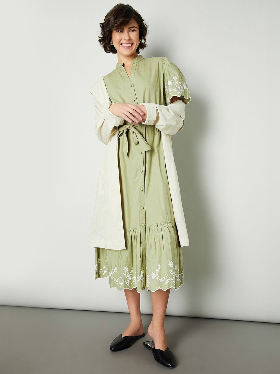 

max Shirt Midi Dress, Green