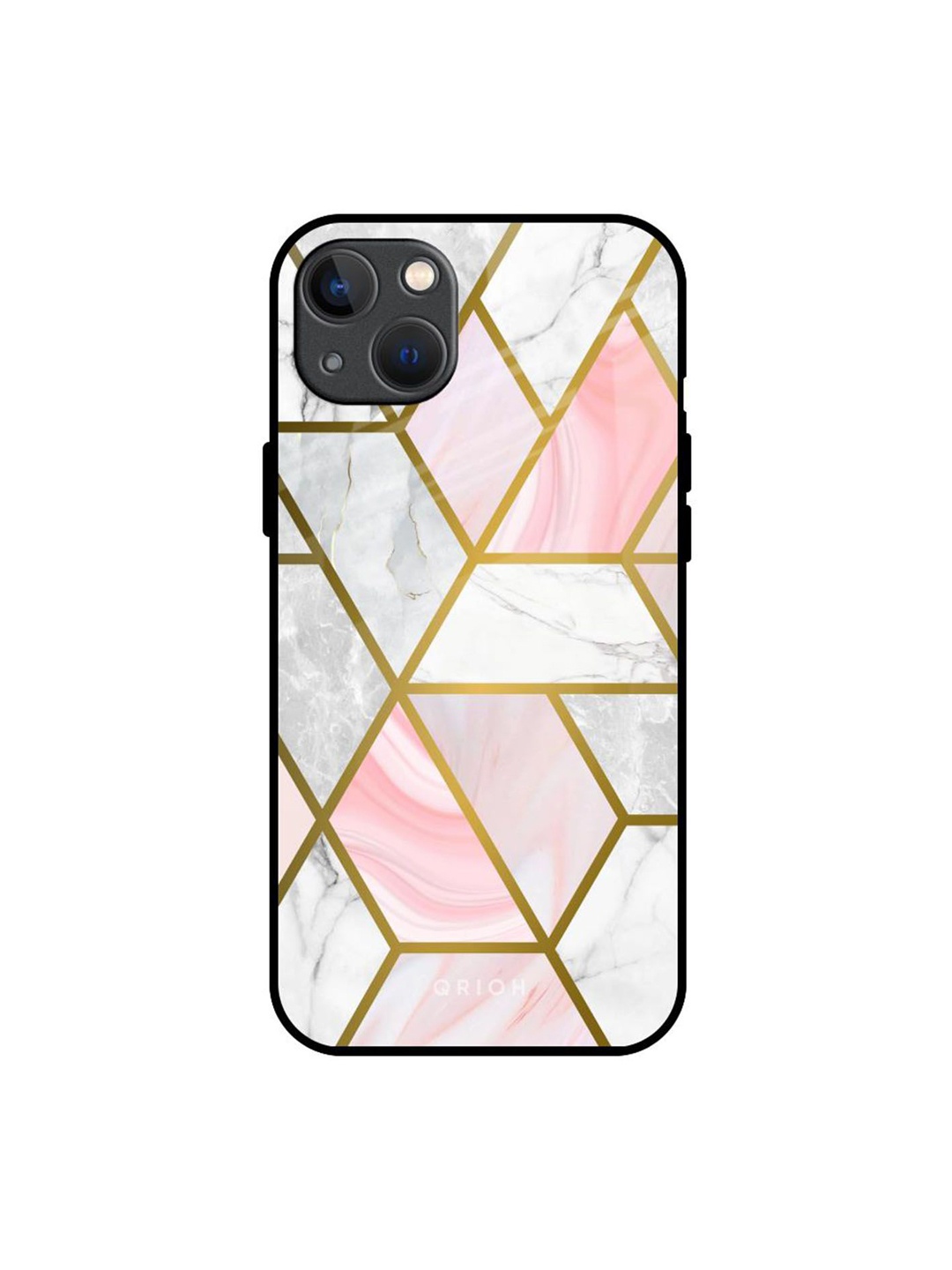 

QRIOH Quirky Printed iPhone 13 Mini Back Case Mobile Accessories, White