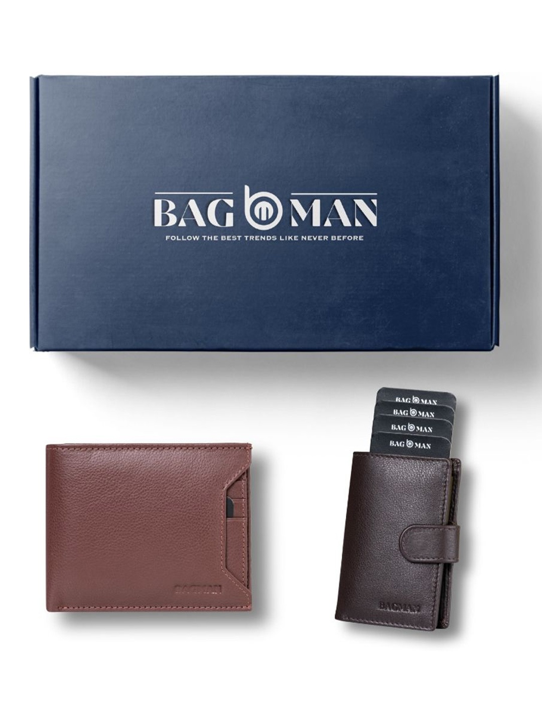

BAGMAN Unisex Accessory Gift Set of, Brown