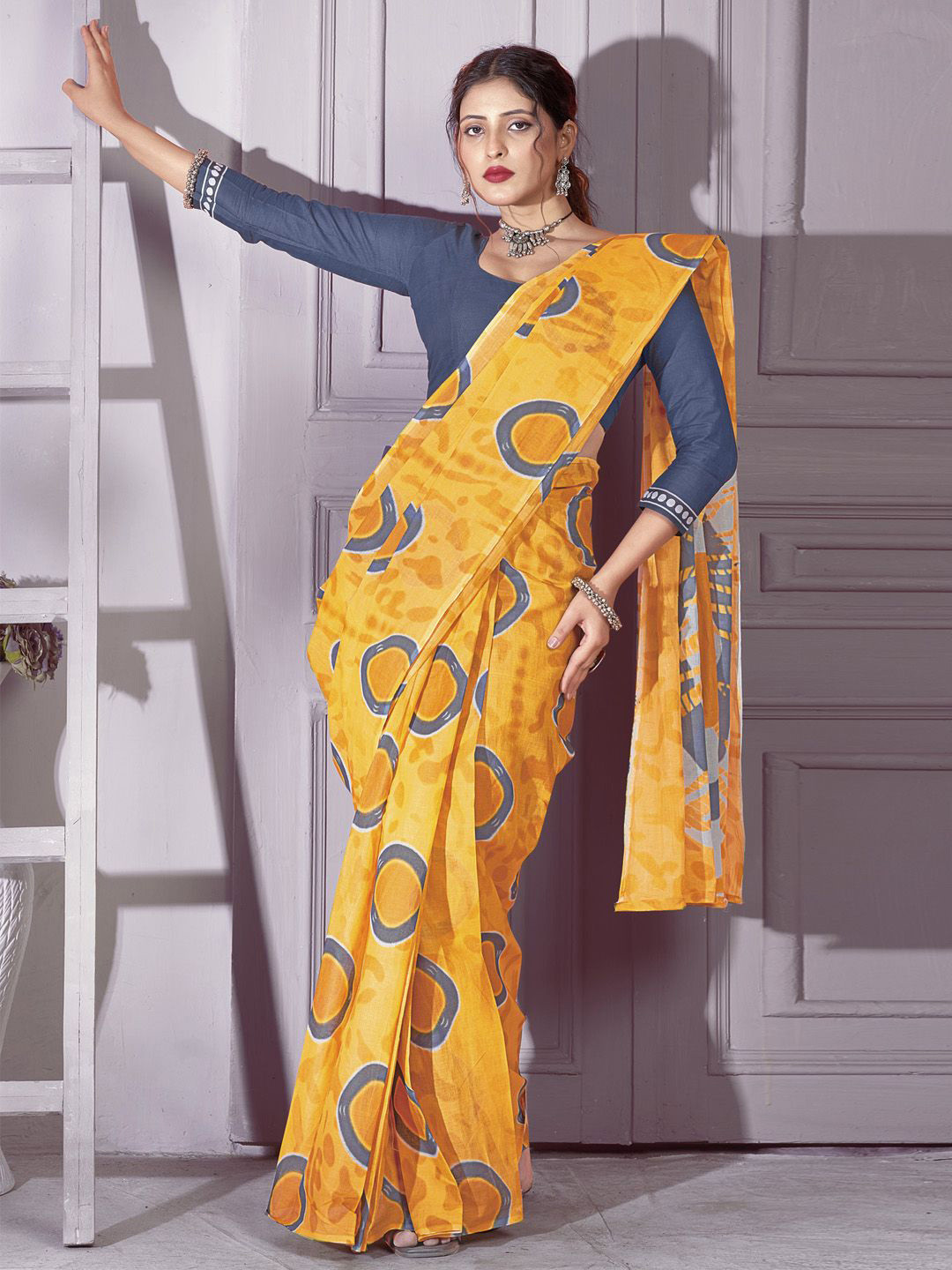 

Mitera Bagh Saree, Yellow