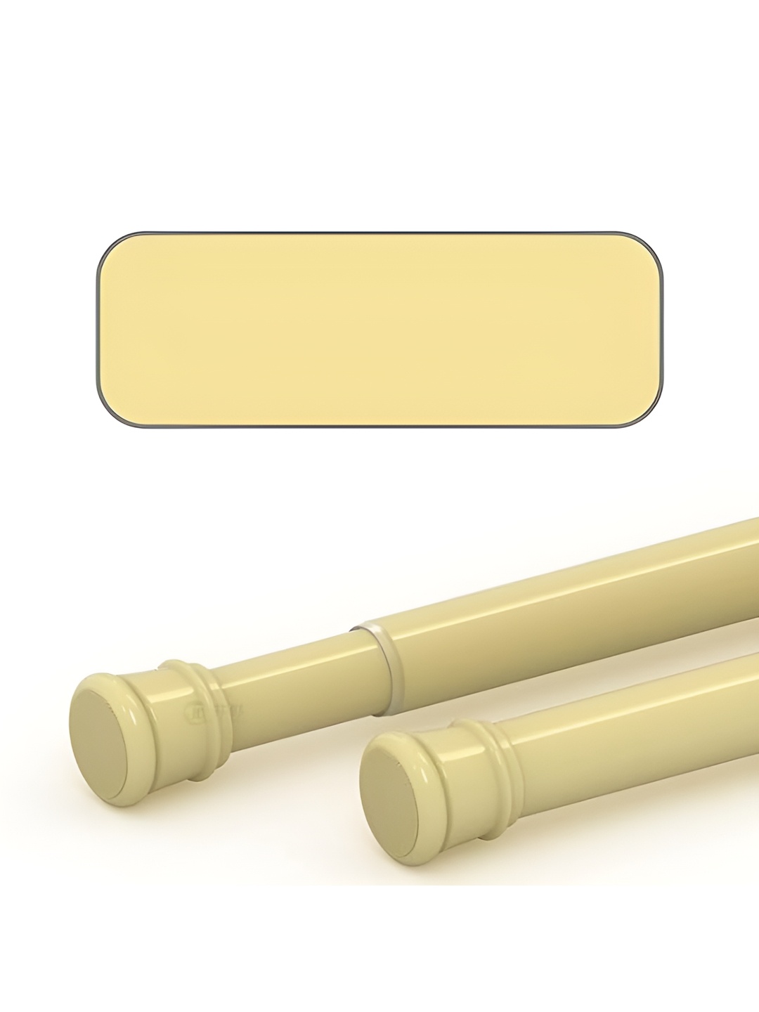 

HomeCloud Beige 2 Pieces Expandable Curtain Rod With Brackets