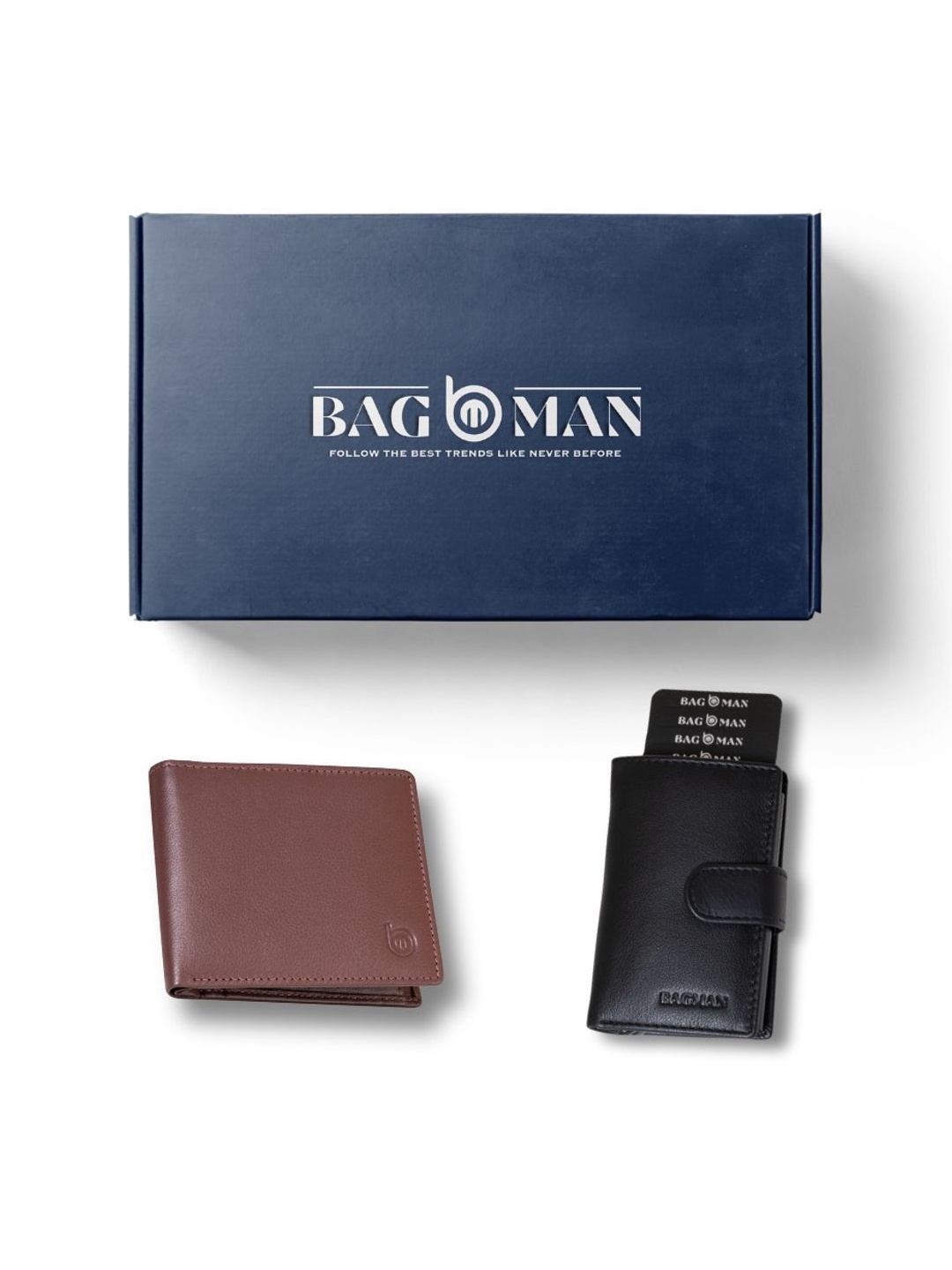 

BAGMAN Unisex Accessory Gift Set of, Brown
