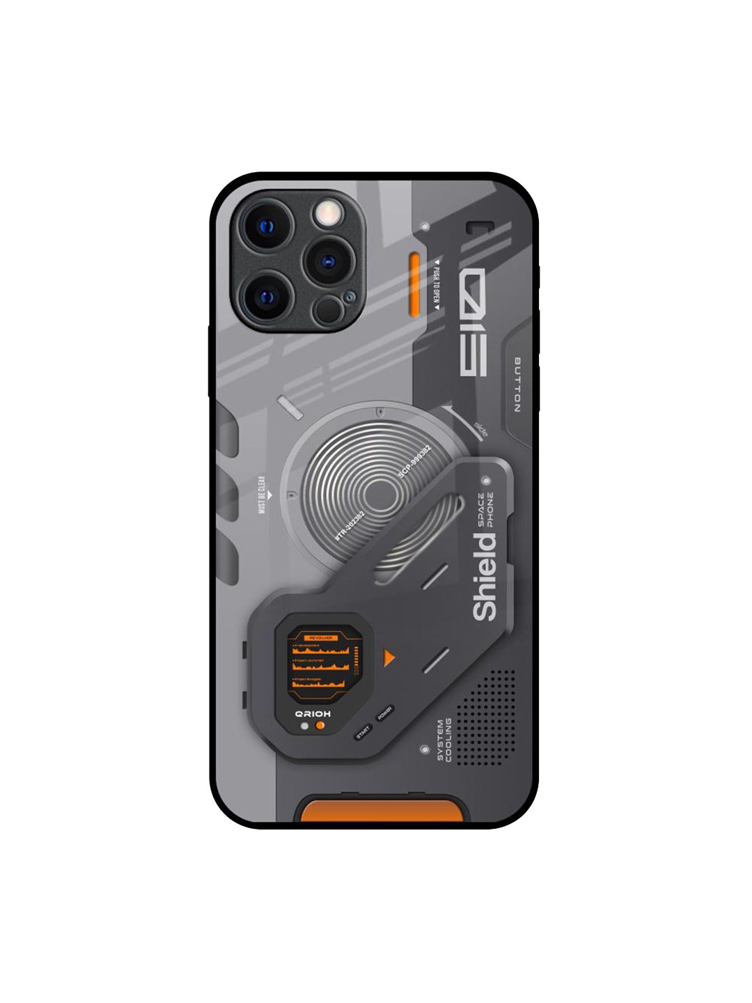 

QRIOH Typography Printed iPhone 12 Pro Max Back Case Mobile Accessories, Grey