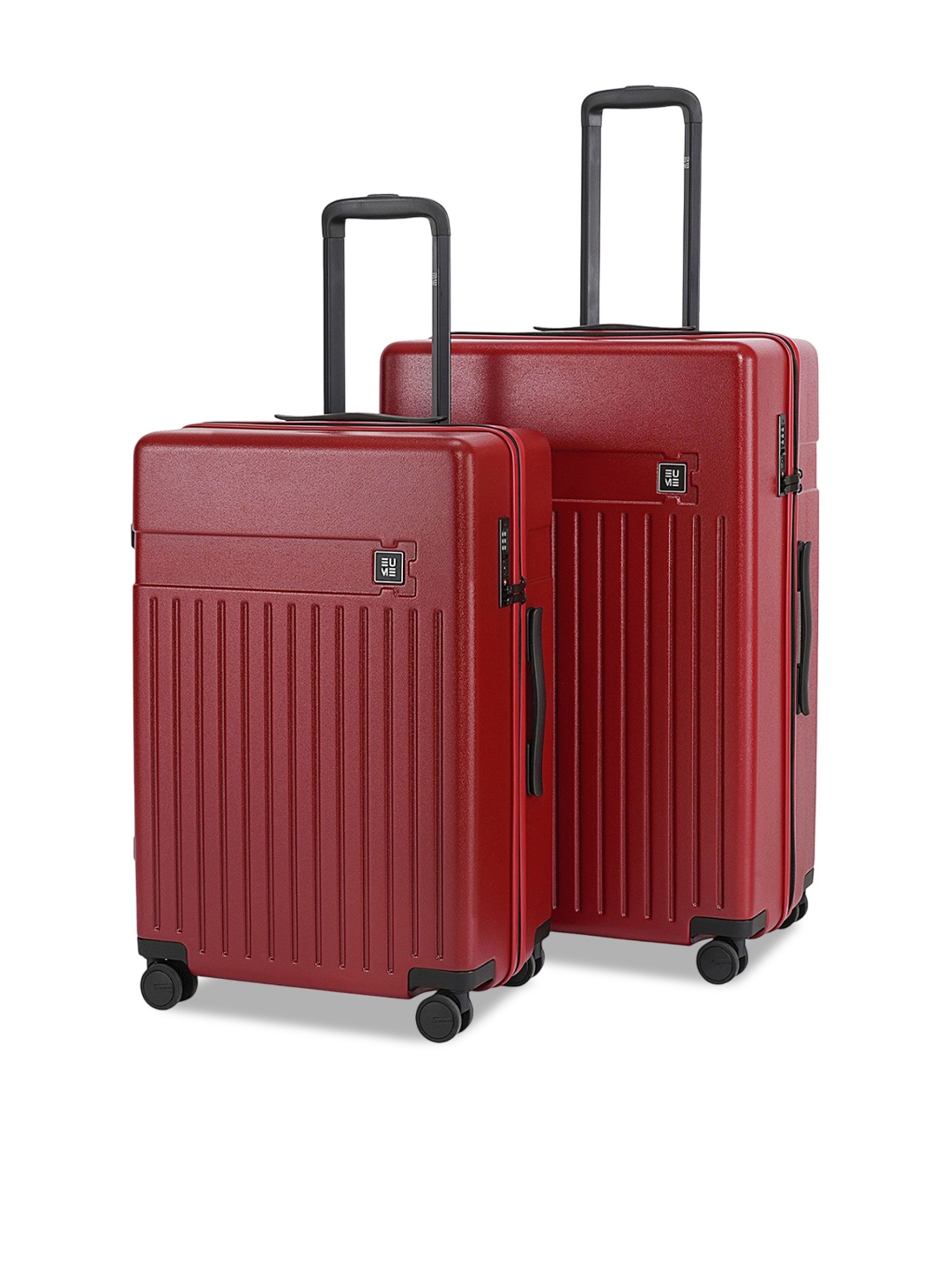 

EUME Set Of 2 Hard-Sided Trolley Suitcase, Red