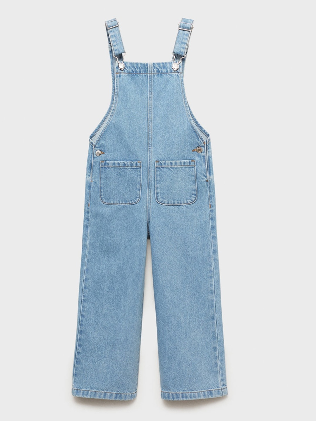 

Mango Kids Girls Pure Cotton Denim Dungarees, Blue