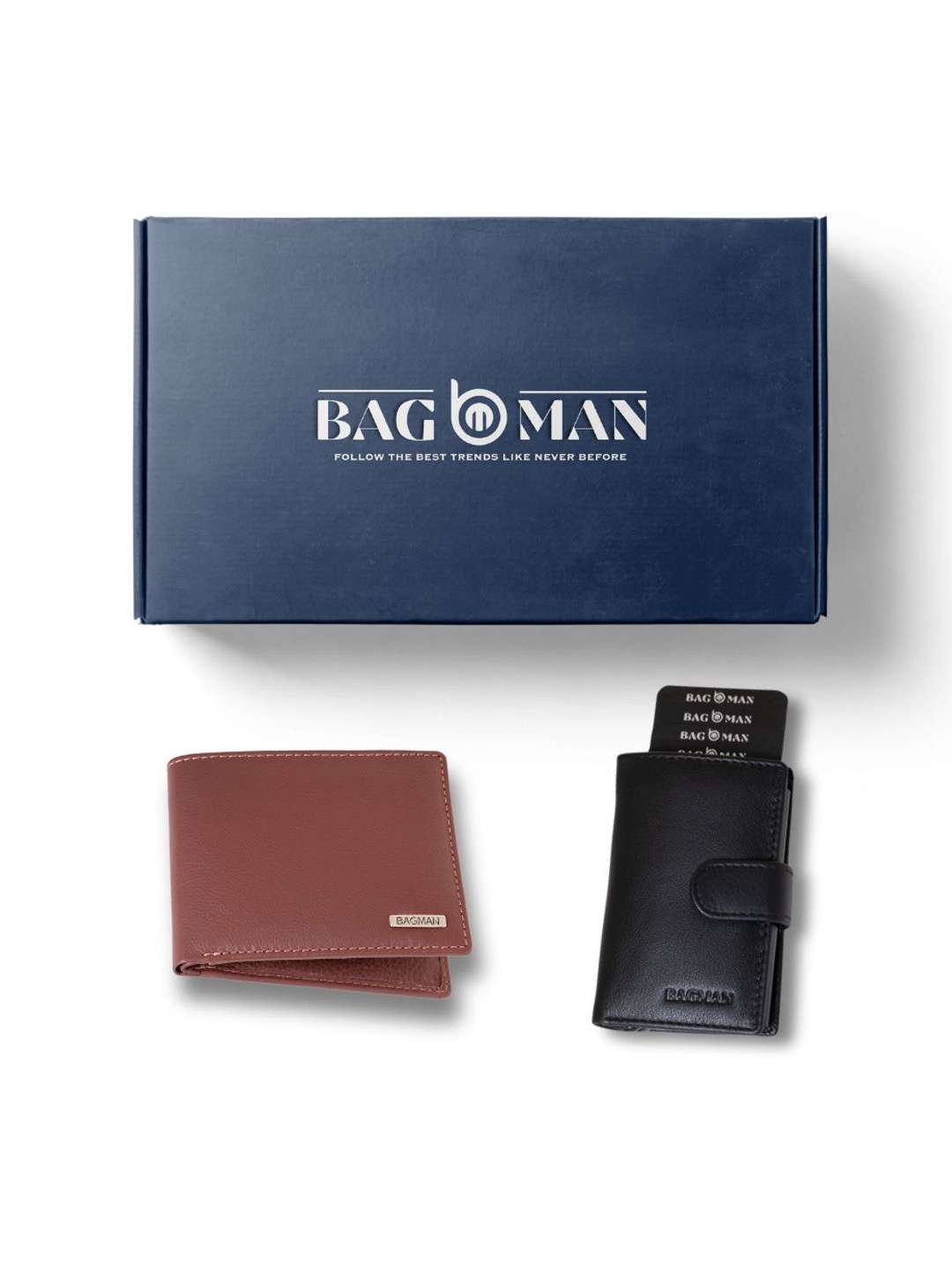 

BAGMAN Unisex Accessory Gift Set of, Brown