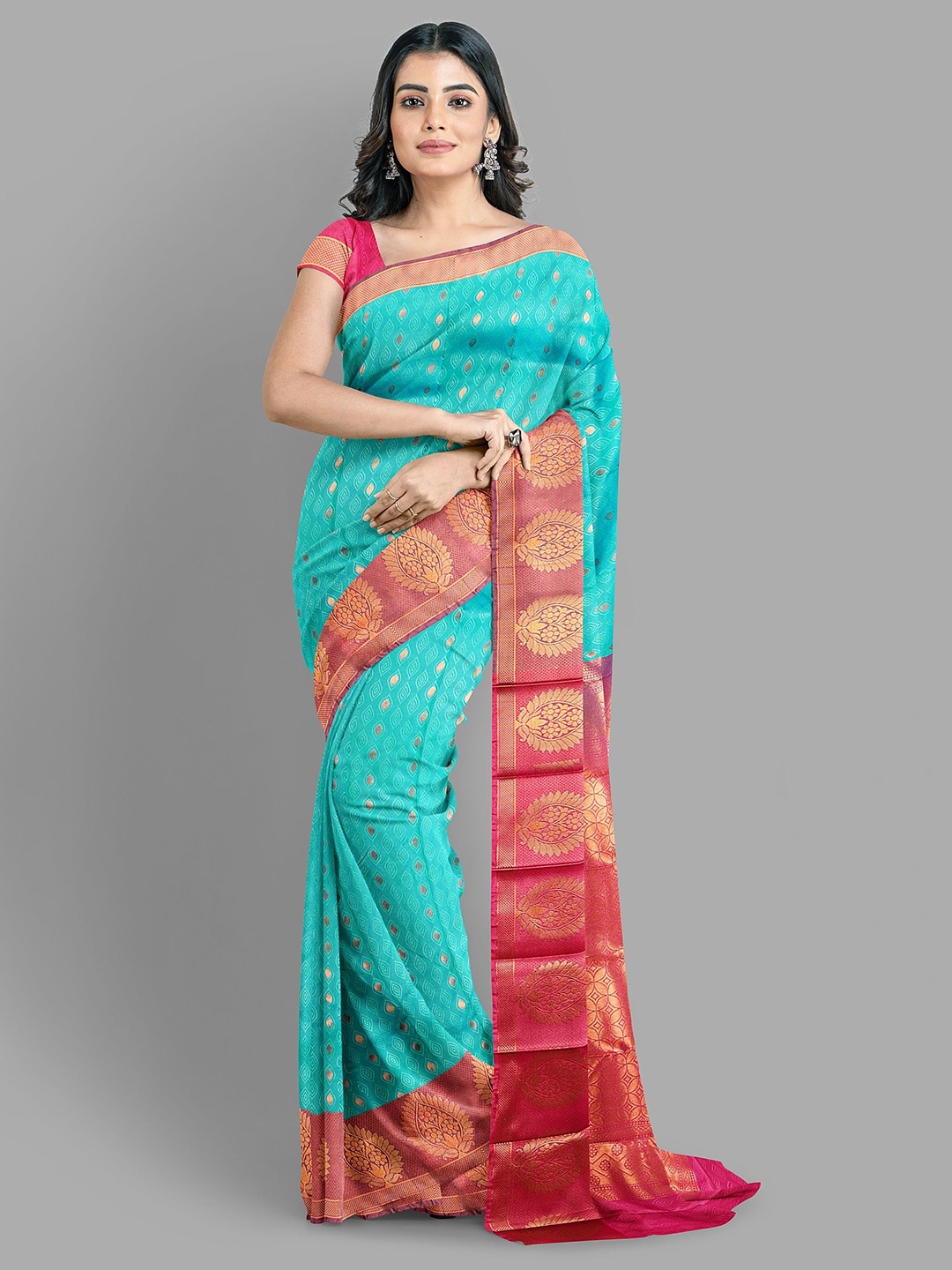 

The Chennai Silks Woven Design Zari Art Silk Ilkal Saree, Blue